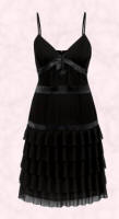 French Connection Black Frill Tiered Dress �90